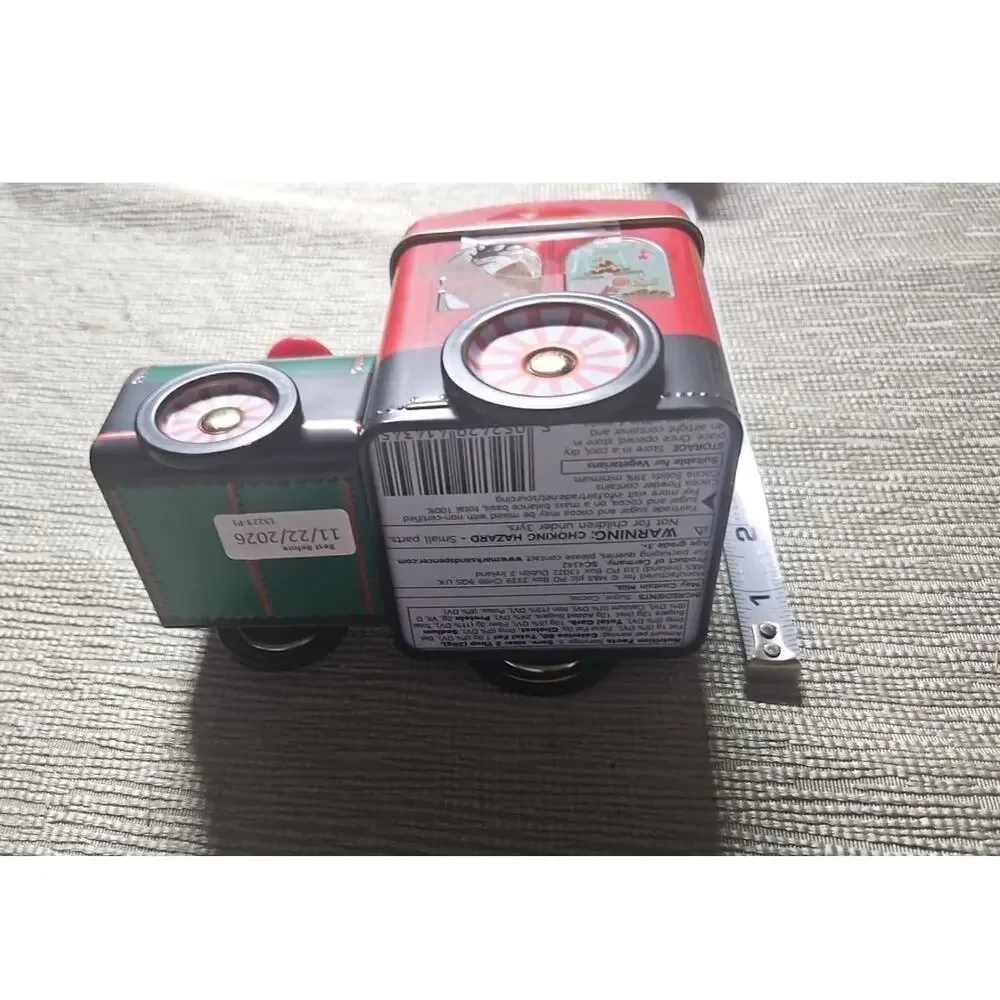 New Marks And Spencer Christmas Hot Chocolate Train Tin M&S Empty